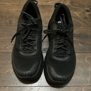 Black Hoka ONE on ONE shoes